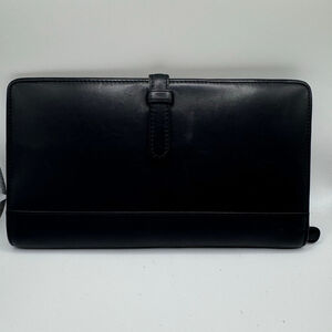 Vintage Coach Leather Credit cards ID Wallet Clutch Black